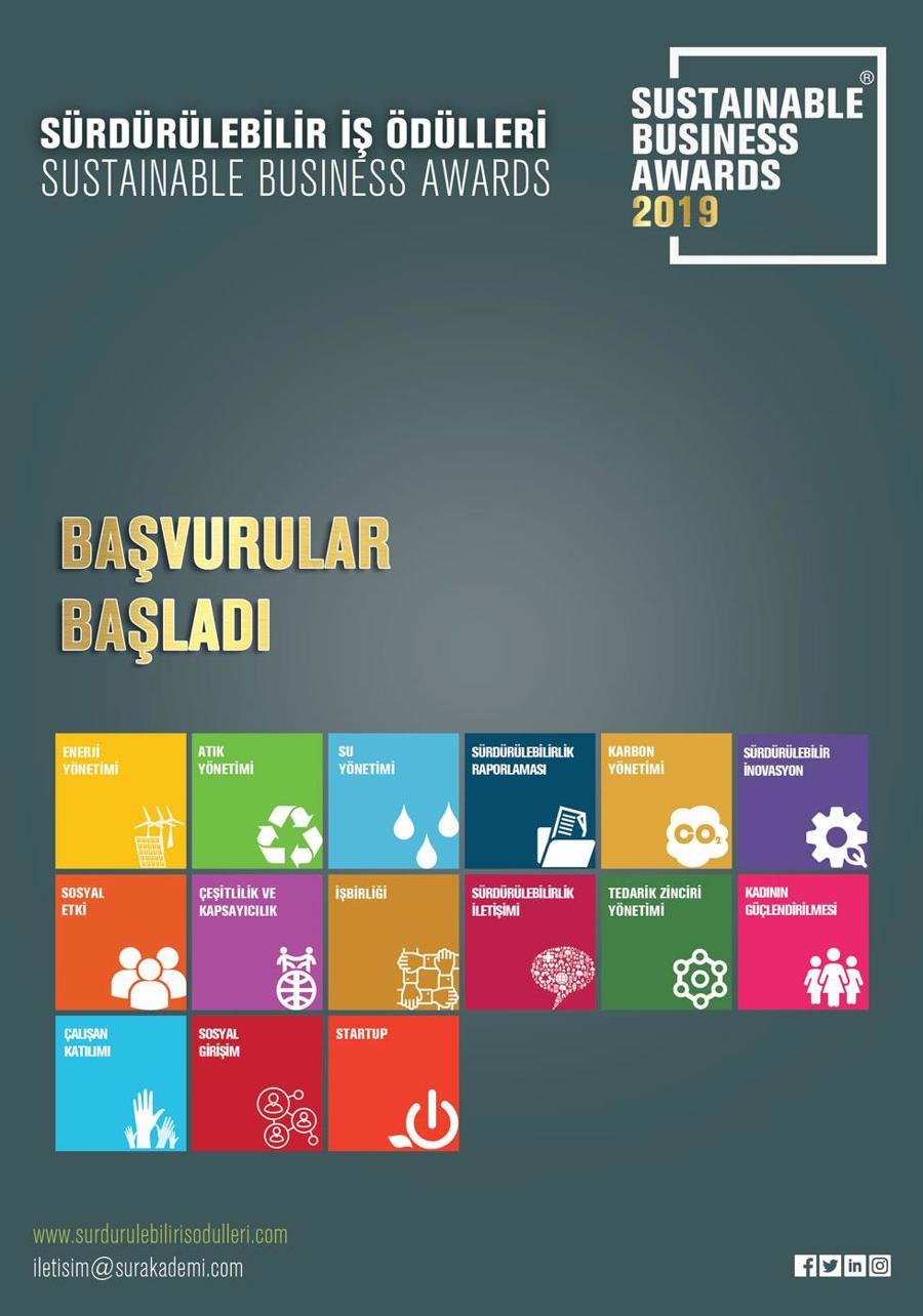 ‘Sürdürülebilir İş Ödülleri 2019’ İçin Başvurular Başladı}