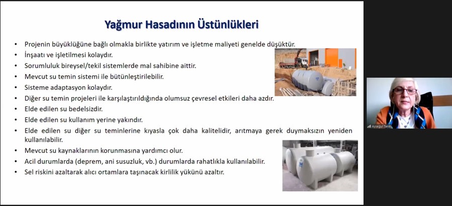 Şehirlerde Yağmur Suyu Kullanım Stratejileri Çevrimiçi Seminerde Ele Alındı}