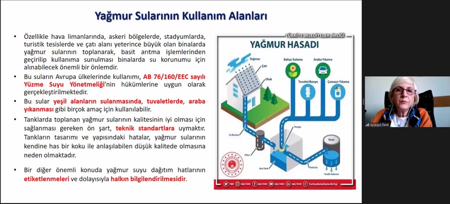 Şehirlerde Yağmur Suyu Kullanım Stratejileri Çevrimiçi Seminerde Ele Alındı}