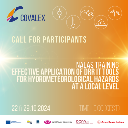 Registration Now Open for the 2nd Phase of Hydrometeorological Hazards Management Training under the COVALEX Project